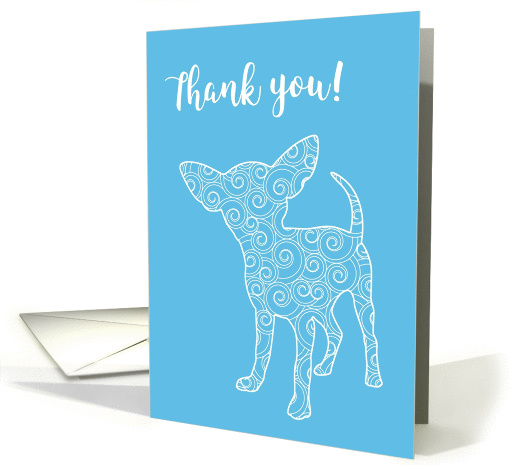 Thank You, Swirl Pattern Chihuahua card (1461534)