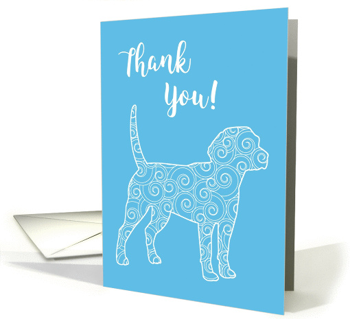 Thank You, Swirl Pattern Beagle card (1461536)