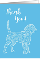 Thank You, Swirl Pattern Beagle card