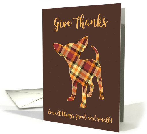 Thanksgiving Plaid Chihuahua card (1467140)