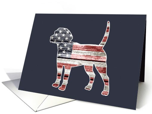 Patriotic Beagle Dog, Blank card (1469814)