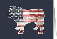 Patriotic English Bulldog, Blank card