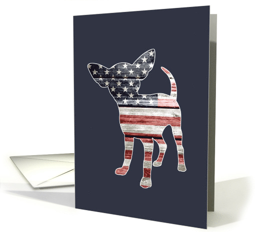 Patriotic Chihuahua, Blank card (1469824)