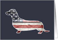 Patriotic Dachshund, Blank card