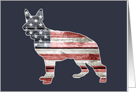 Patriotic German Shepherd, Blank card