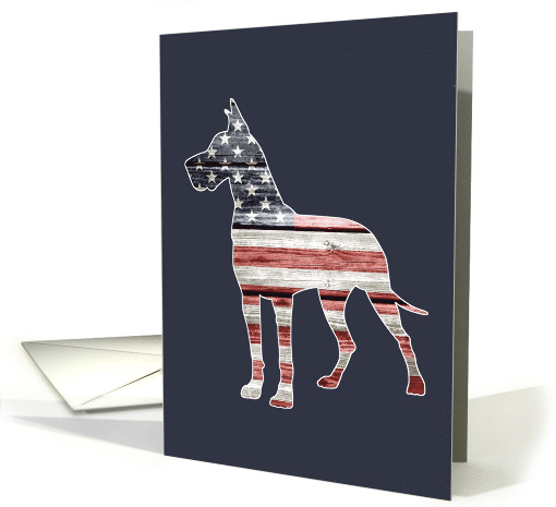 Patriotic Great Dane, Blank card (1469840)