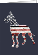 Patriotic Great Dane, Blank card