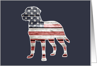 Patriotic Labrador Retriever, Blank card