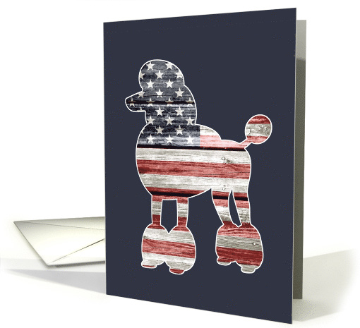 Patriotic Poodle, Blank card (1469850)