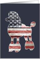 Patriotic Poodle, Blank card