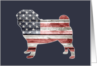 Patriotic Pug, Blank card