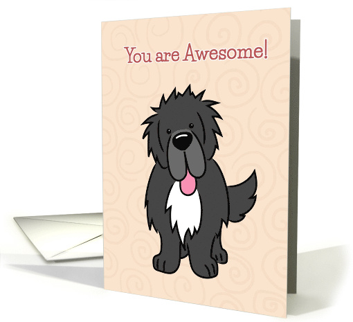 Can't Thank You E'newf, Newfoundland Dog card (1511886)