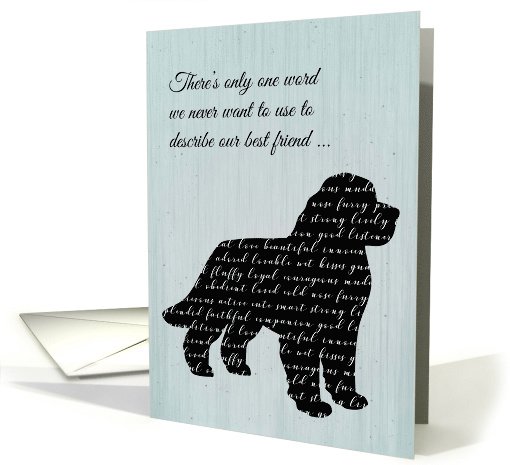 Sympathy, Loss of Dog, Newfoundland Word Collage card (1518180)