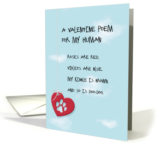 Funny Valentine's Day Poem from the Dog card (1601638)