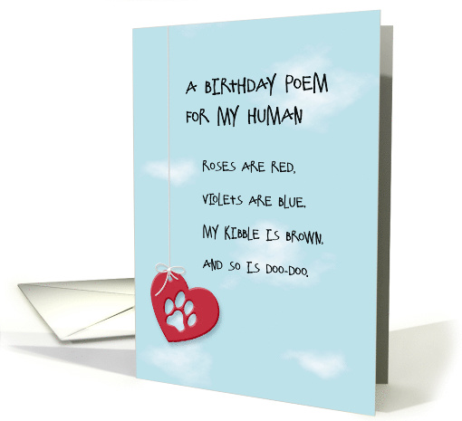Funny Birthday Poem from the Dog card (1601640)
