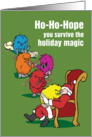 HoHoHope you Survive Christmas with Kid Beasties Waiting for Santa card