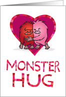 Main Squeeze Monster Hug Valentine card