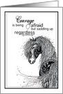 Whimsical Horse showing Courage for Support card