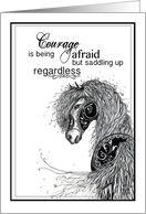 Whimsical Horse showing Courage for Support card