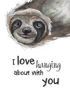 Funny Hanging Sloth...