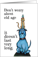 Don’t Worry about Old Age Funny Dog Birthday Humor card