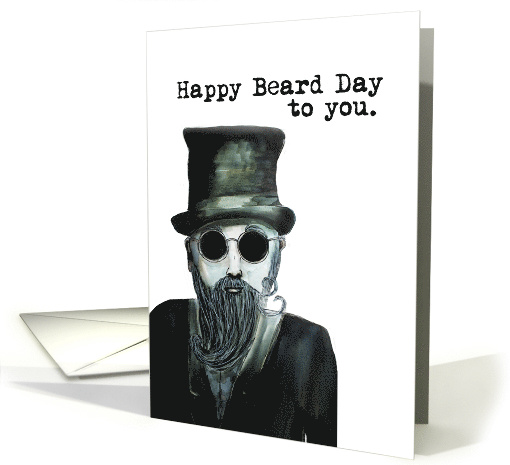 Happy Beard Day Birthday Humor for a Man with Whiskers card (1586080)