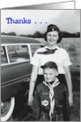 Mother’s Day card Showing Den Mother and Cub Scout Son. card