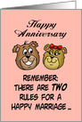 Remember, There Are Two Rules For a Happy Marriage card