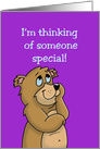 Thinking of You Card with a Cute Bear.Thinking of Someone Special card