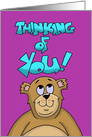 Thinking of You Card with a Cartoon Bear. card
