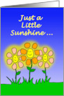 Birthday Card with Cute Flowers with Smiling Faces card