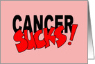 Cancer Sucks Card Showing Support For Someone Diagnosed card