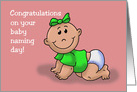 Congratulations on Baby Naming Ceremony Girl Baby Card