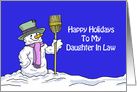 Christmas Card For My Daughter in Law, with a Cute Snowman card