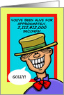 67th Birthday Card With Character Saying How Many Seconds card