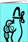 I Forgot Day Card with a Cartoon Hand and a String on a Finger card