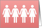 International Women’s Day Card With Female Symbols in a Row card