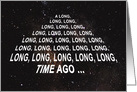 Getting Older Birthday Card with Words Going Back in Space card
