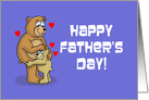 Father’s Day Card with an Adult Bear Hugging a Cub card