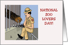 National Zoo Lovers Day Card with Cartoon Showing Chess Game card