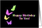 Birthday Card with Pastel Butterflies card