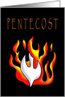 Pentecost Card With Flames And A Dove To Represent The Holy Spirit card
