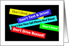 Congratulations On Getting Drivers License Card With Warning Banners card
