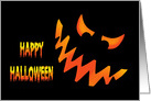 Halloween Card With Evil Grinning Jack-O-Lantern card