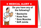 Getting Older Birthday Card With Cartoon Doctor Medical Alert card