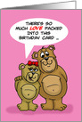 Birthday Card From Both Of Us With Cartoon Bear Couple card
