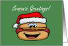 Business Christmas Card For Sausage Industry With Hot Dog card