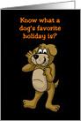 Humorous Halloween Card With A Cartoon Dog Favorite Holiday card
