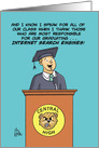 Humorous Graduation Card With Cartoon Of A Graduation Speech card