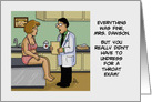 Humorous Get Well Card With A Doctor And Undressed Patient card